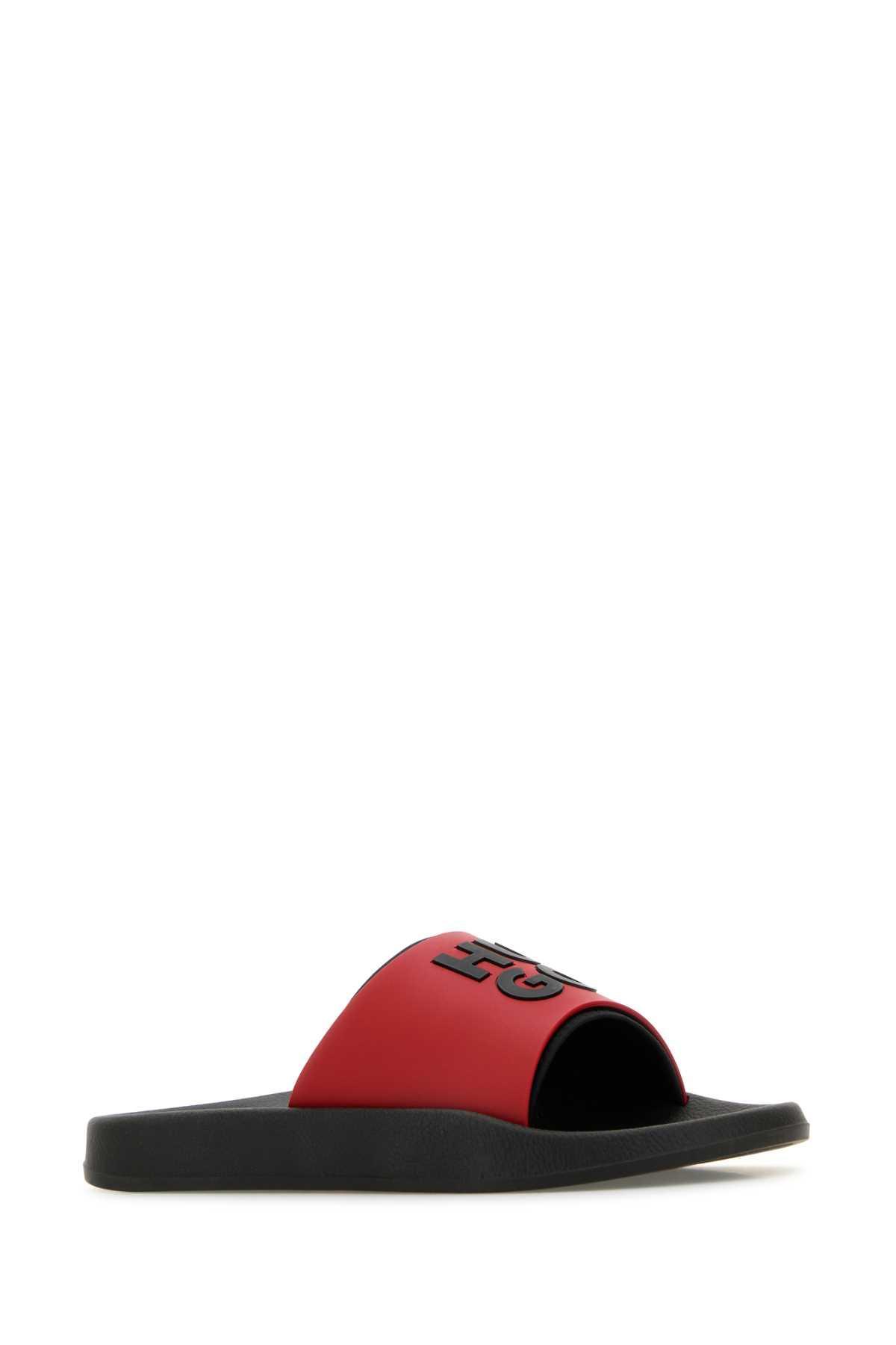 Red Rubber Nil Slippers In Mediumred Product Image