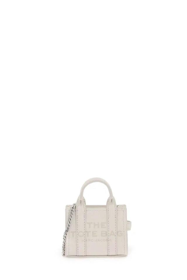 MARC JACOBS The Nano Tote Bag Charm In White Product Image