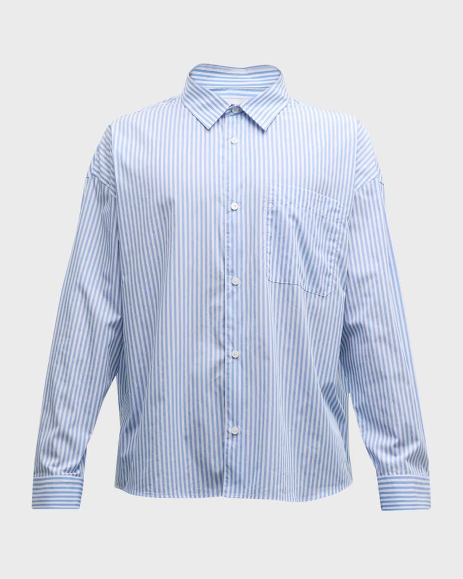 Men's Striped Button-Down Shirt Product Image