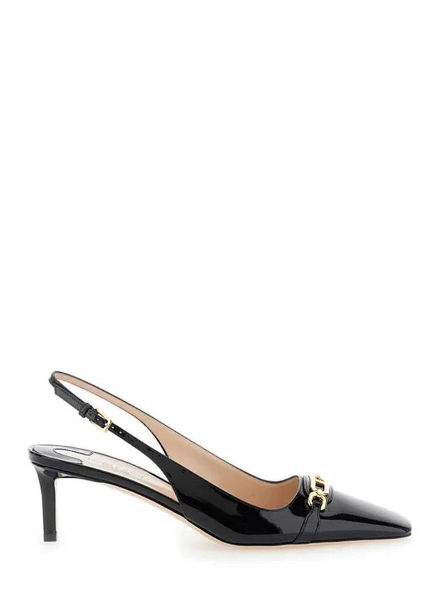 TOM FORD 55mm Patent Leather Slingbacks In Black Product Image