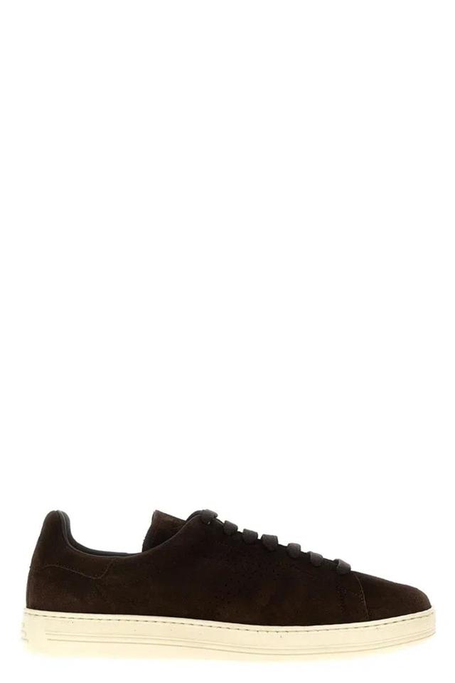 TOM FORD Men Logo Suede Sneakers In Multicolor Product Image