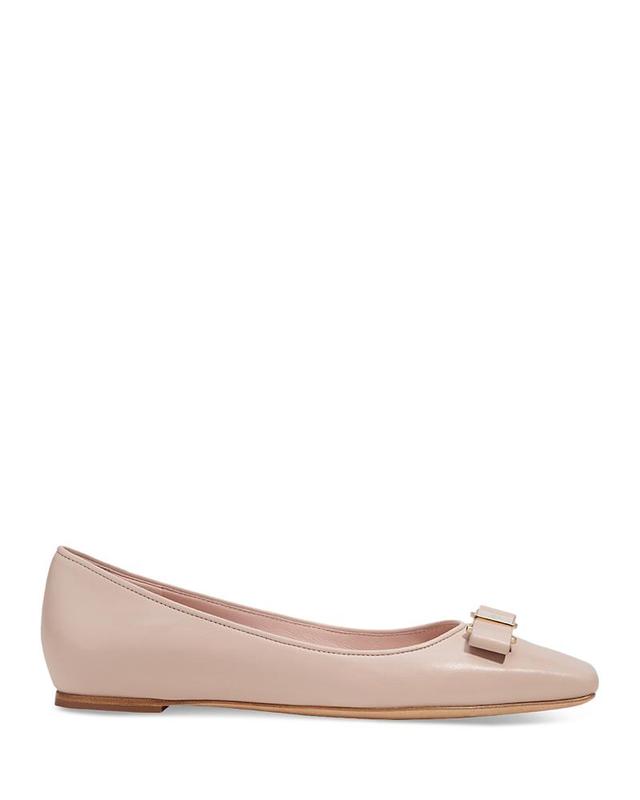 Womens Bowdie Leather Ballet Flats Product Image