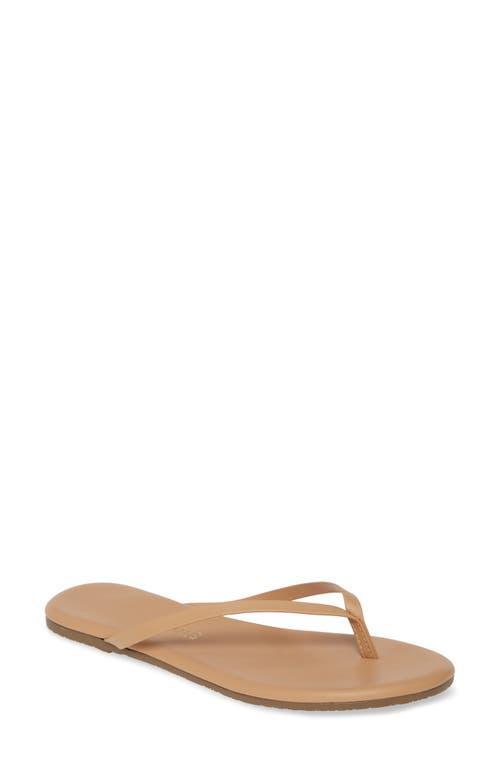 Womens Foundations Matte Leather Flip Flops Product Image