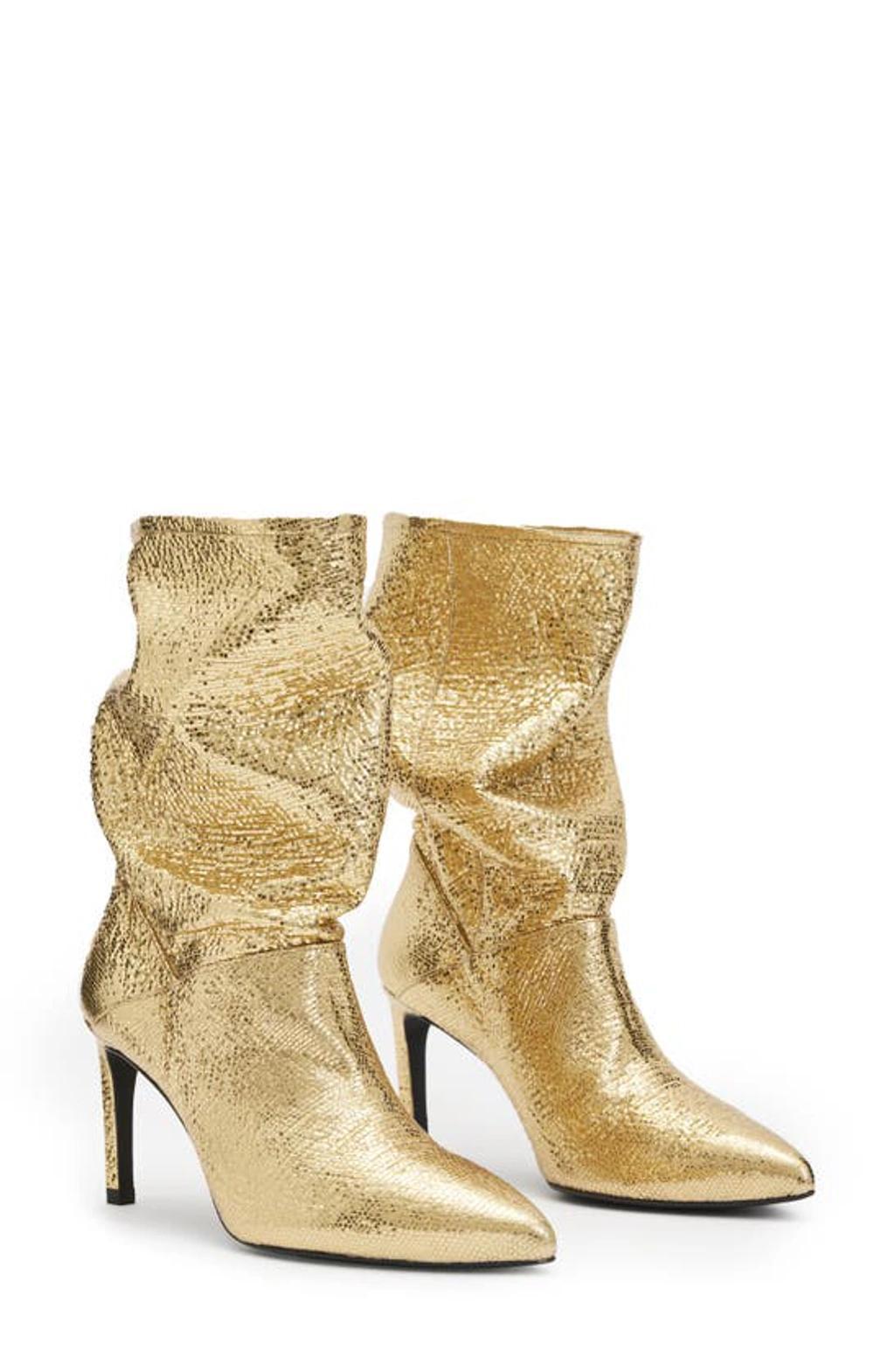 Orlana Pointed Toe Boot In Metallic Gold Product Image