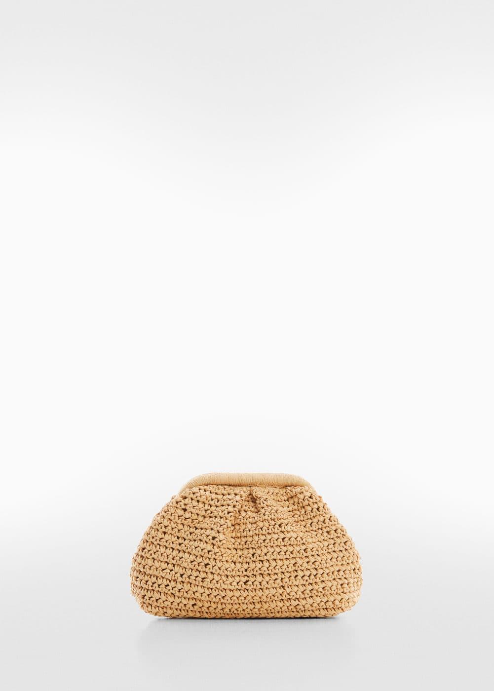 MANGO - Rattan clutch bag - One size - Women Product Image