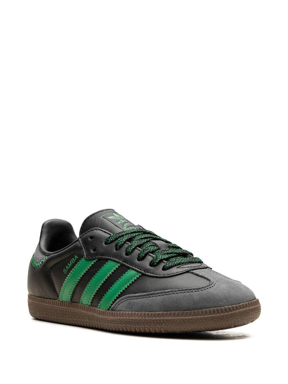 ADIDAS ORIGINALS Samba Og "black/green" Sneakers Product Image