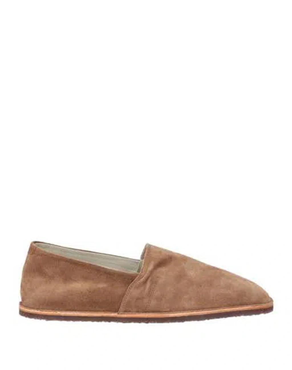 BRUNELLO CUCINELLI Almond-toe Suede Loafers In Neutrals Product Image