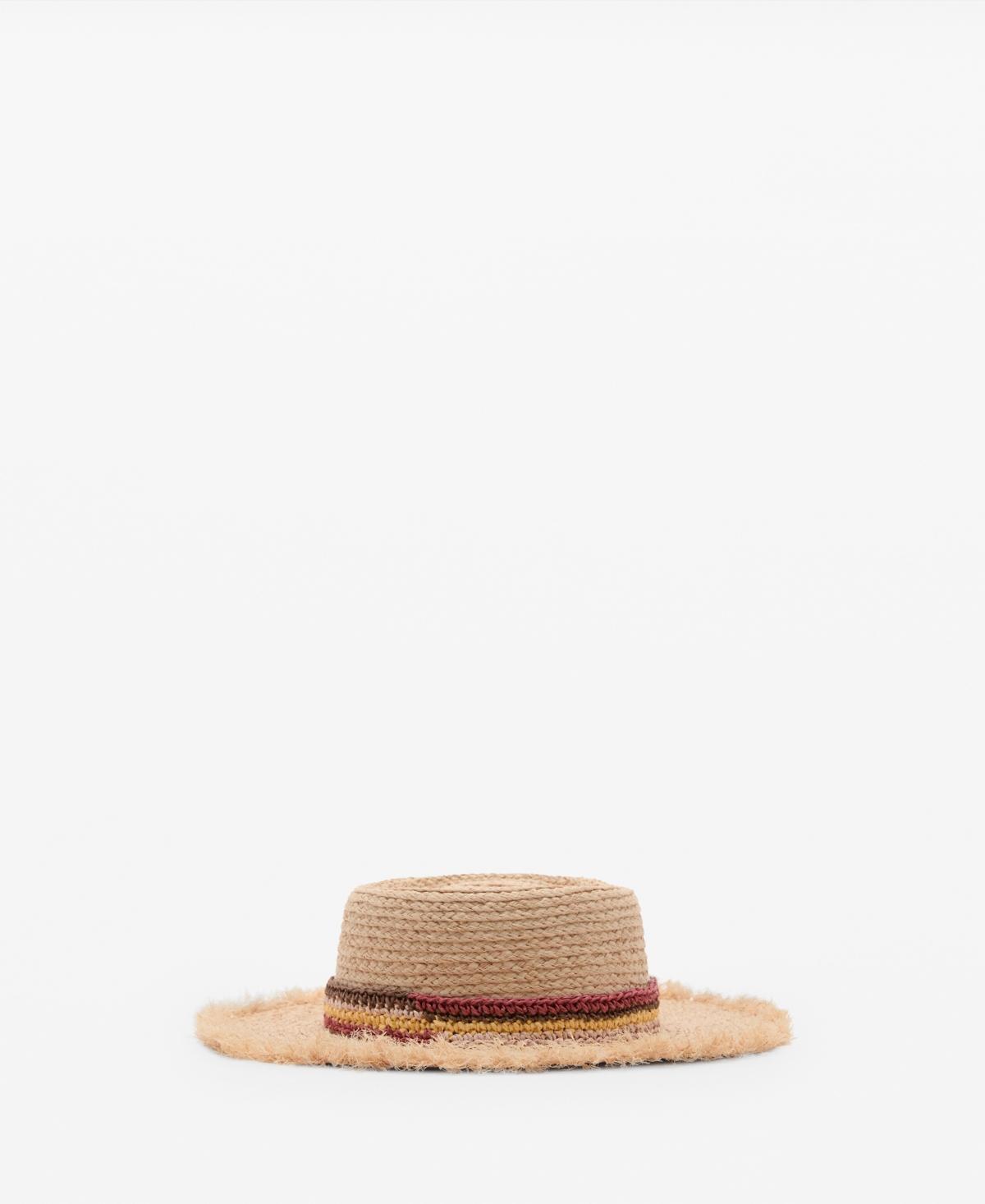 MANGO - Braided hat with ribbon - One size - Women Product Image
