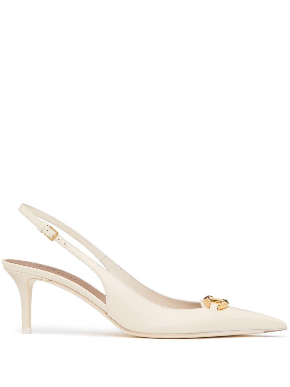 Vlogo Moon Pointed Toe Slingback Pump In Ivory Product Image