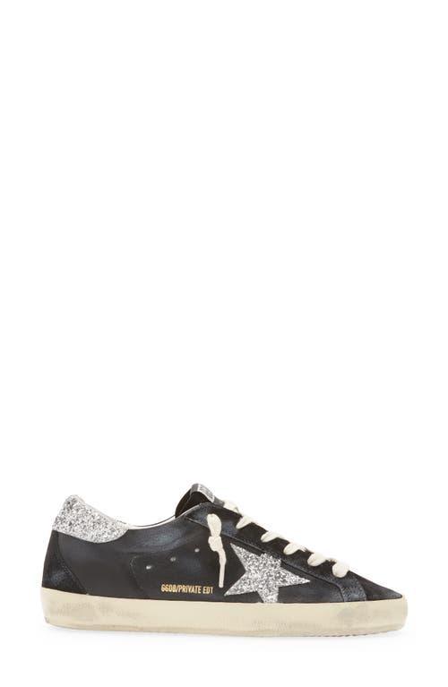 GOLDEN GOOSE Super-star Low Top Sneaker In Black Silver Antique Pink Product Image