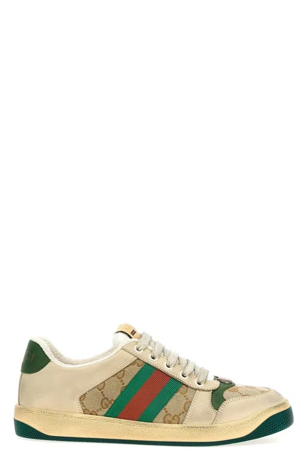 Leather Screener Sneakers In Multicolor Product Image