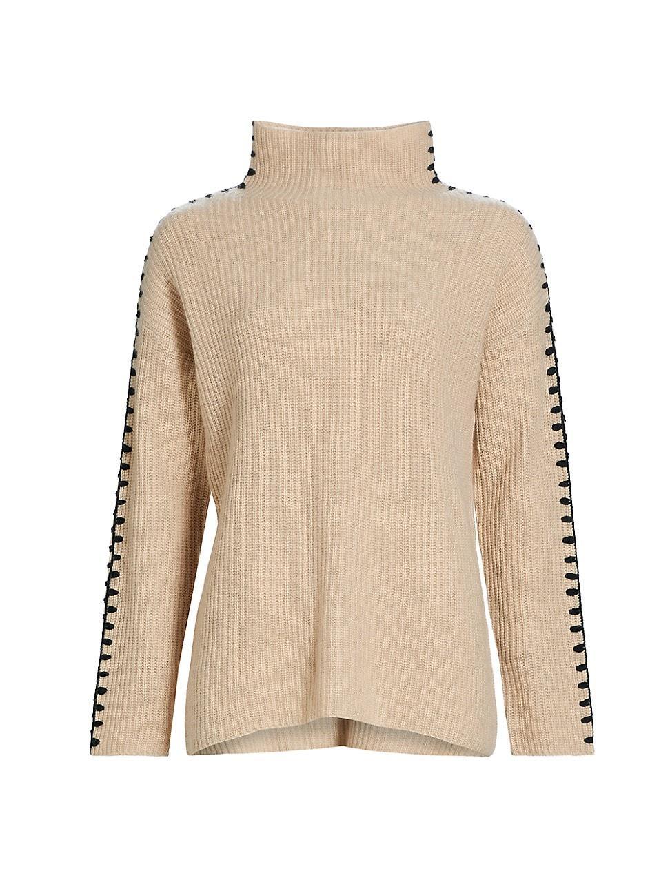 Womens The Alia Cashmere Whipstitch Sweater Product Image