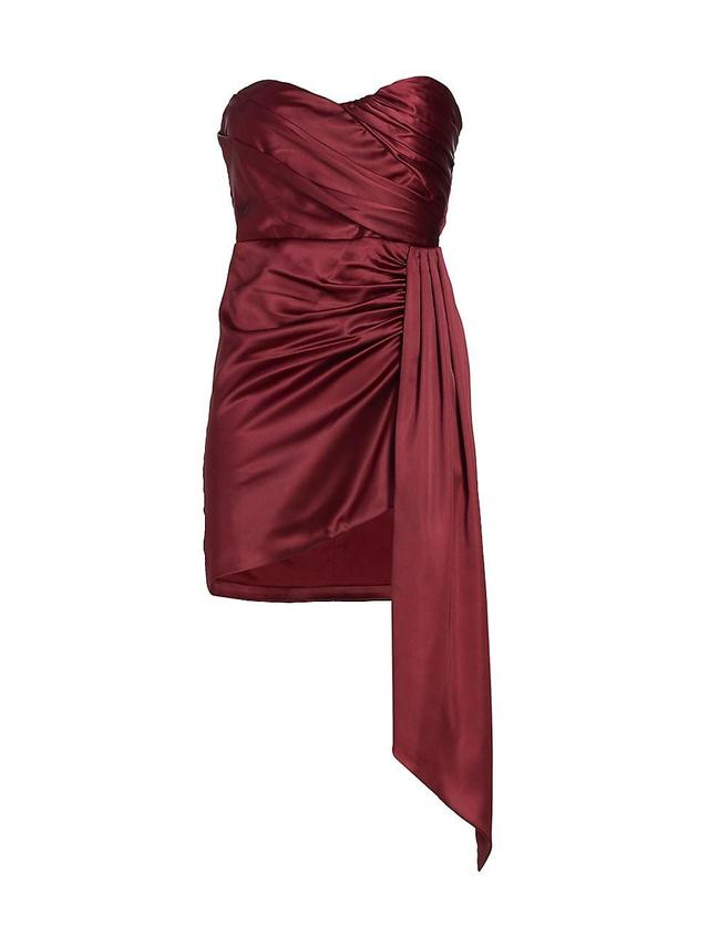 Womens Mira Draped Strapless Minidress Product Image