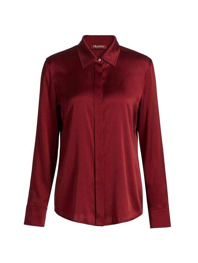 Womens Baden Stretch-Silk Long-Sleeve Shirt Product Image