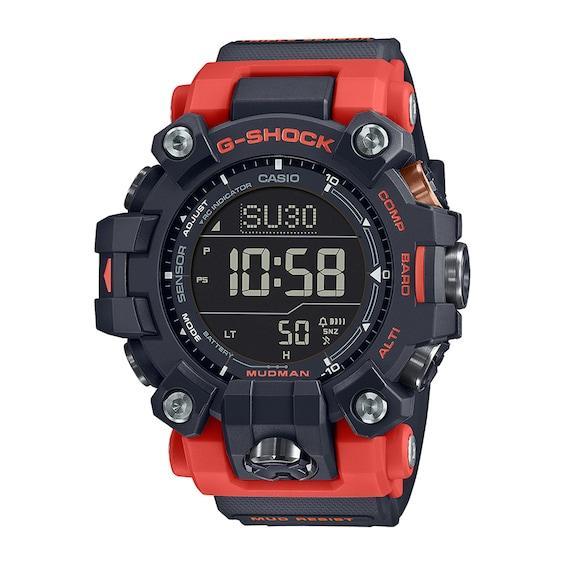 Men's Casio G-Shock Master of G Solar Powered Red and Black Strap Watch with Digital Dial (Model: Gw9500-1A4) Product Image