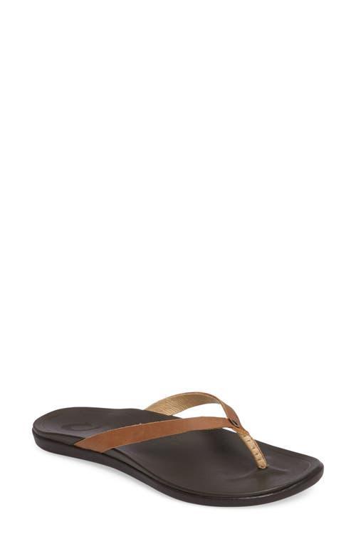 OluKai Ho Opio Leather Flip Flop Product Image