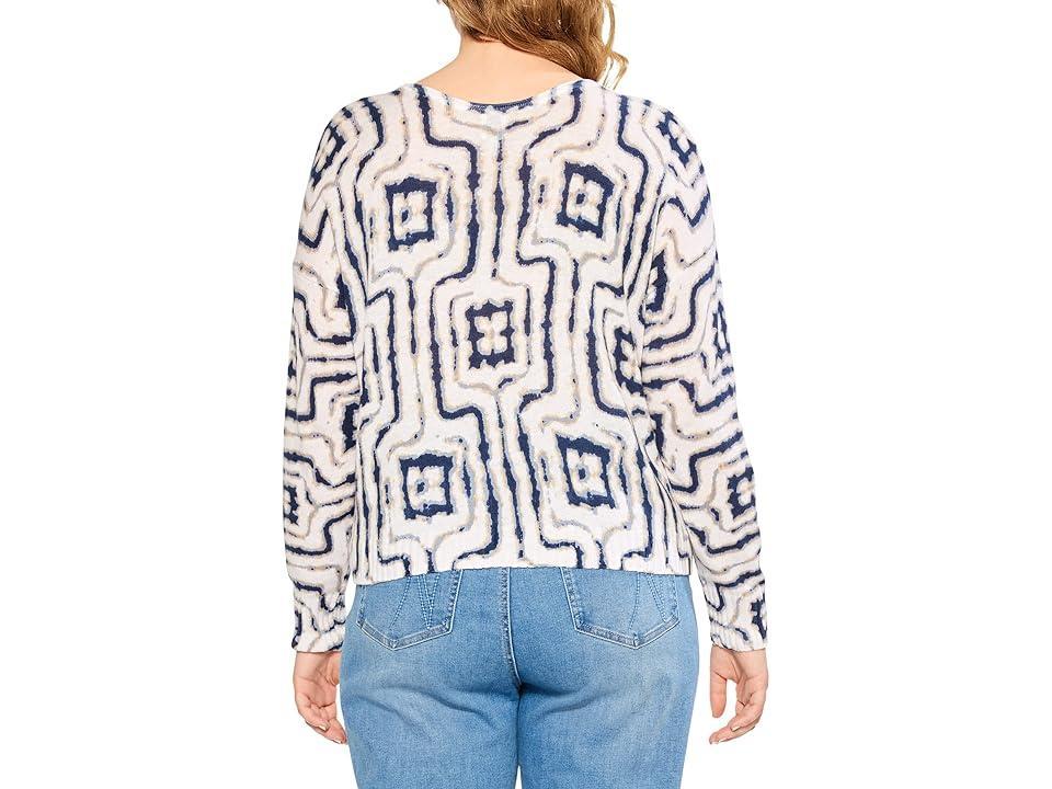 NIC+ZOE Easy Angles Sweater (Indigo Multi) Women's Sweater Product Image