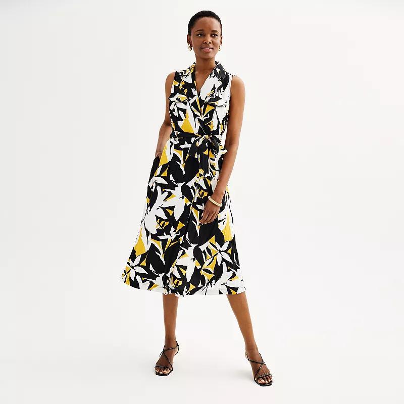 Womens Nine West Sleeveless Utility Midi Dress Product Image