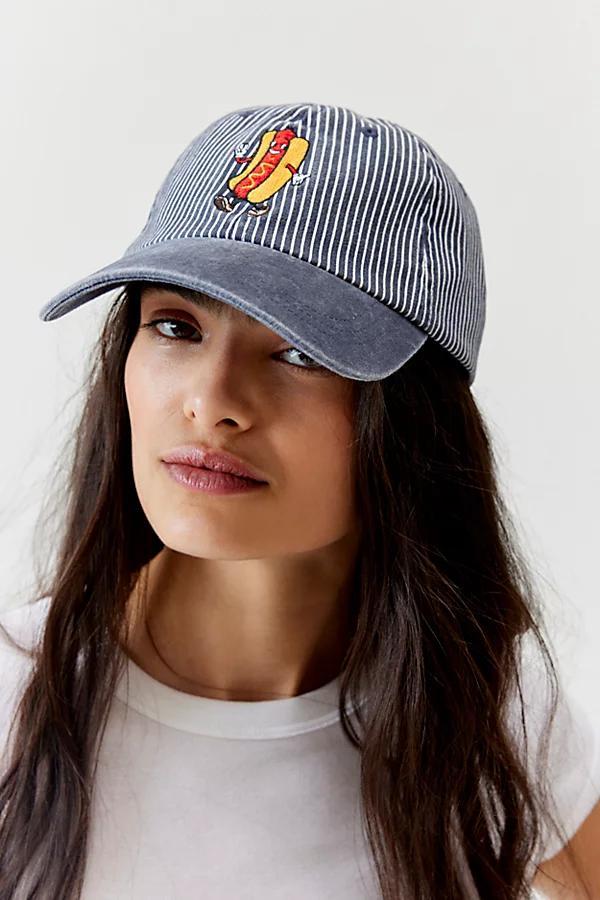 Hot Dog Striped Baseball Hat Womens at Urban Outfitters Product Image