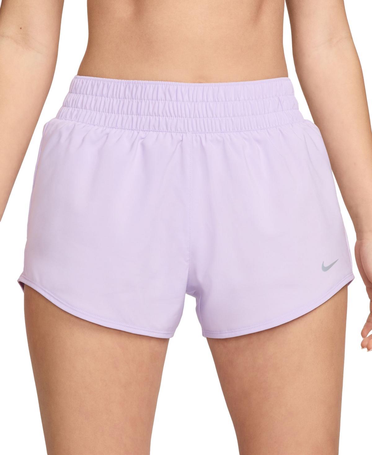 Nike Womens One Dri-fit Mid-Rise Brief-Lined Shorts - Ltarmb Product Image