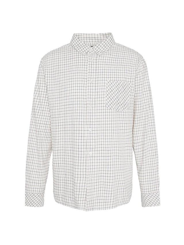 Mens Barbour x Maison Kitsun Newbury Grid Check Cotton Shirt Product Image