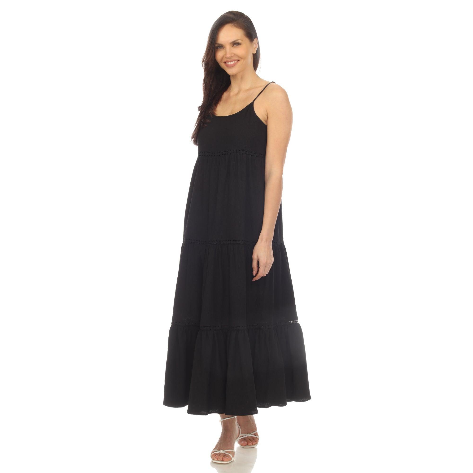 Women's Scoop Neck Tiered Maxi Dress Female Product Image