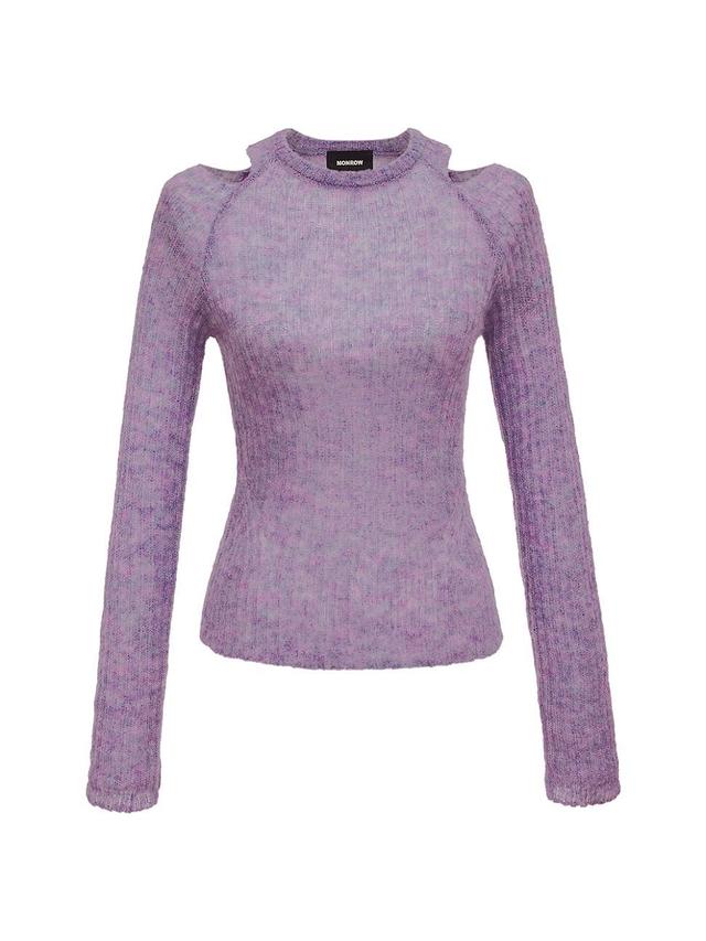 Womens Shoulder Cut-Out Sweater Product Image