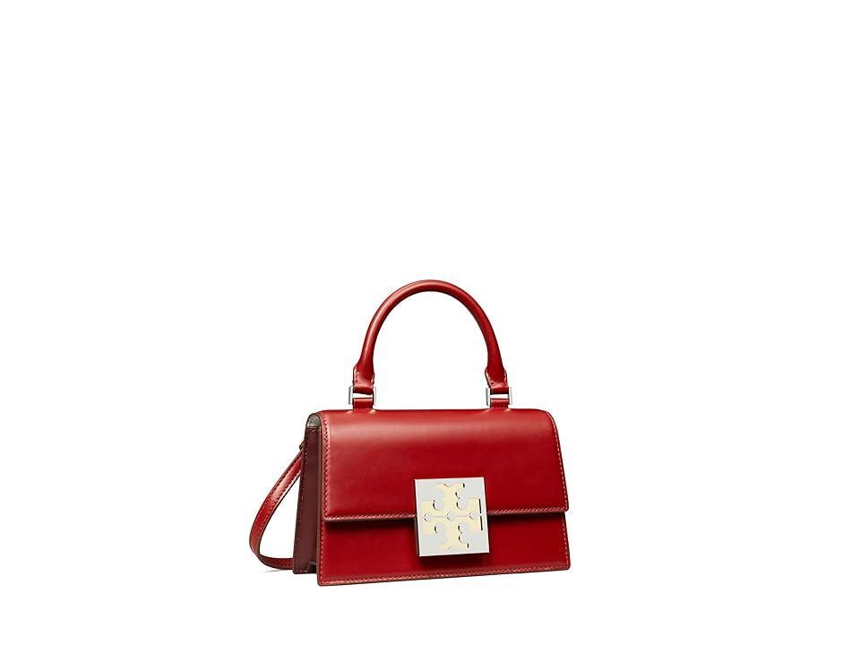 Tory Burch Bon Bon Color-Block Mini Top-Handle Bag (Brick) Cross Body Handbags Product Image