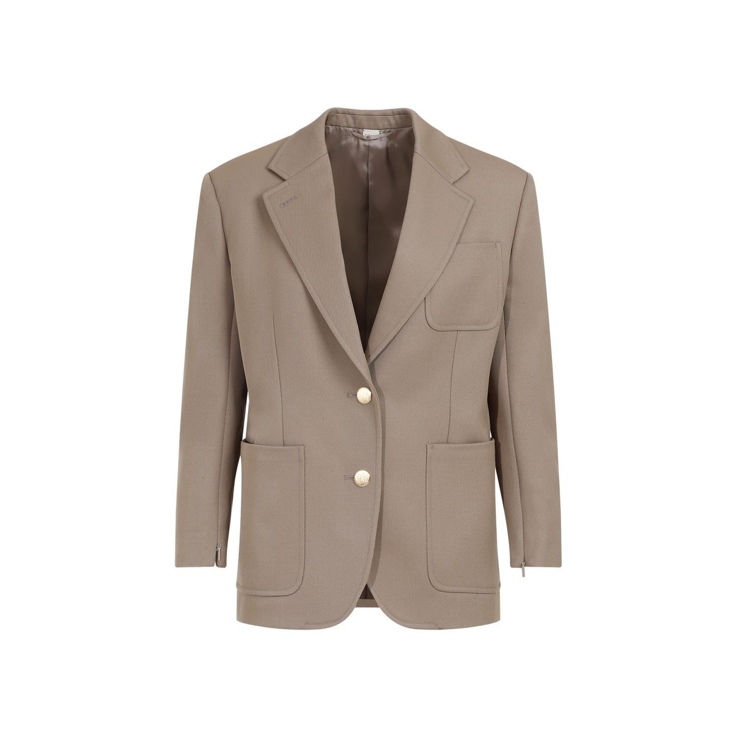 Wool Jacket In Brown Product Image