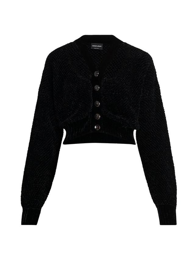 Womens Jacquard Knit Cardigan Product Image