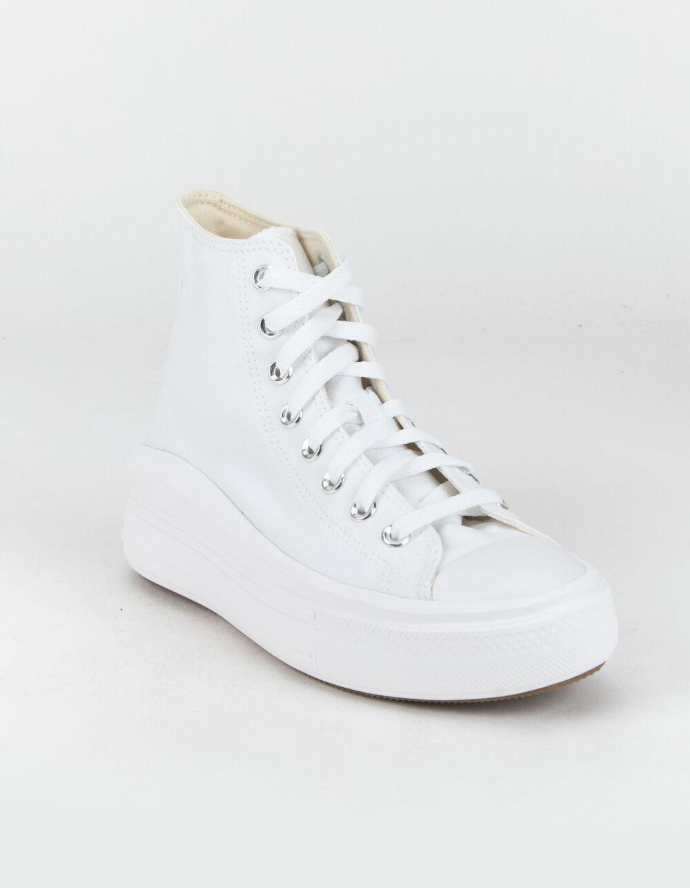 CONVERSE Chuck Taylor All Star Move Womens White Platform High Top Shoes Product Image