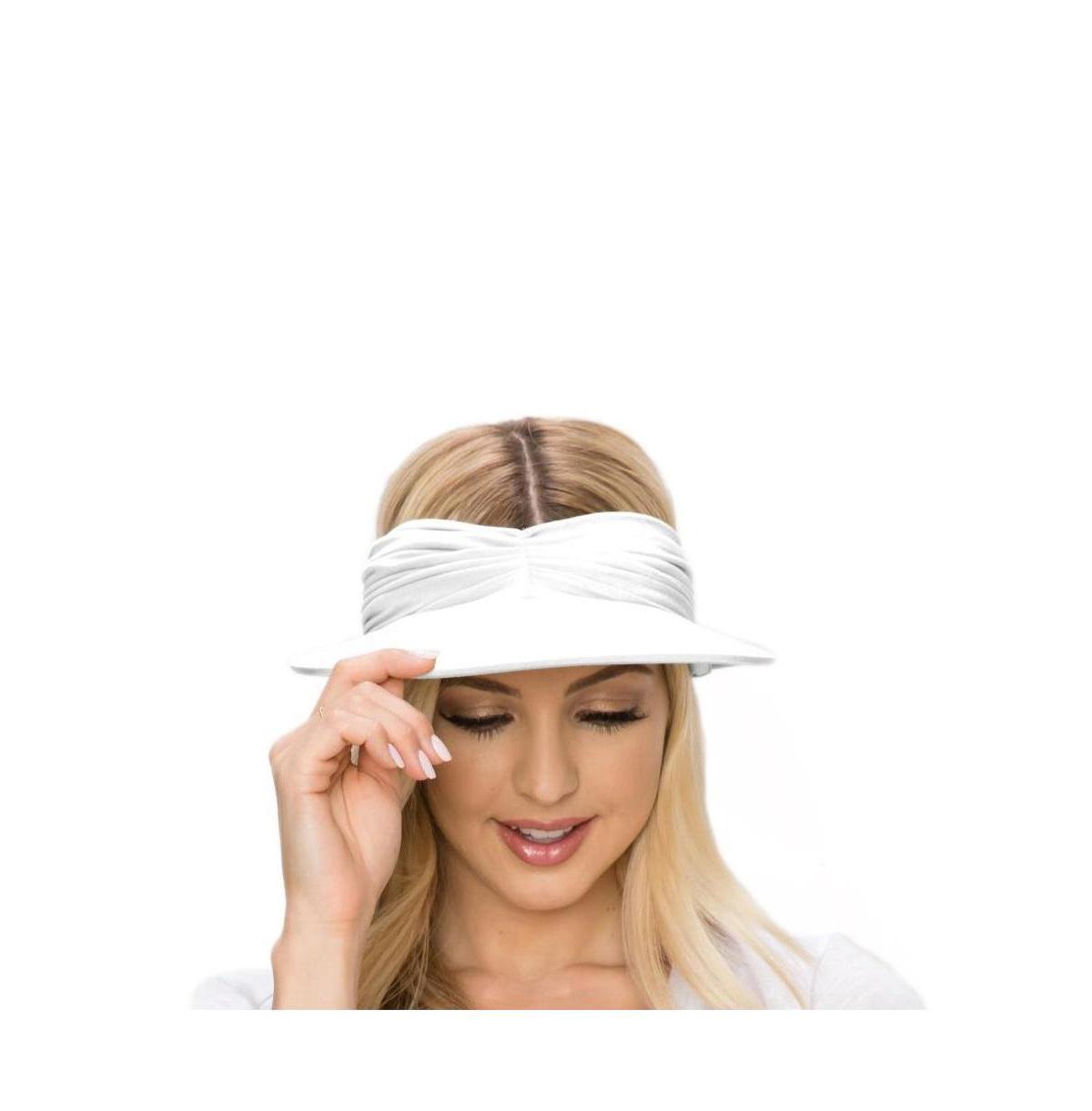 Haute Edition Womens Ruched Stretchy Headband Sun Visor Hat Product Image