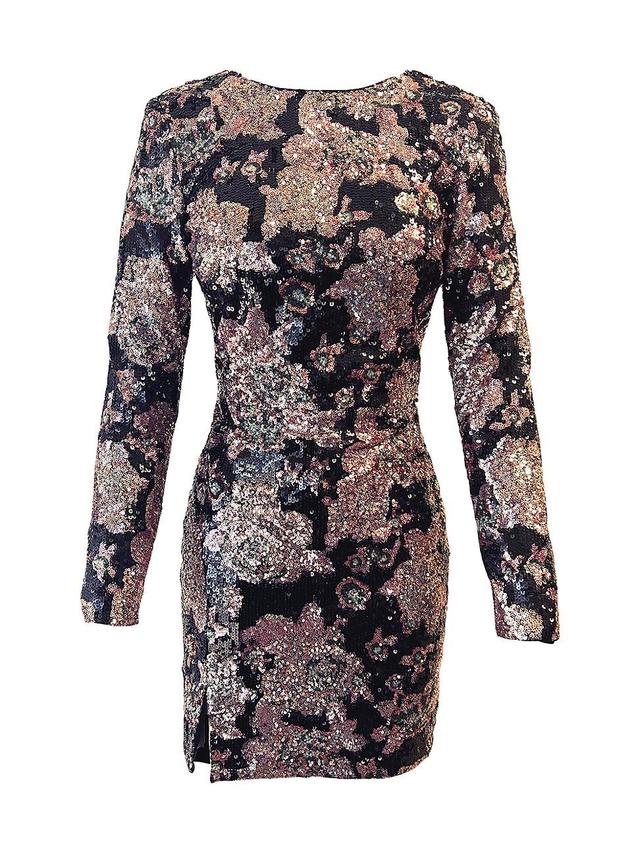 Womens Nathalia Floral Sequin Minidress Product Image