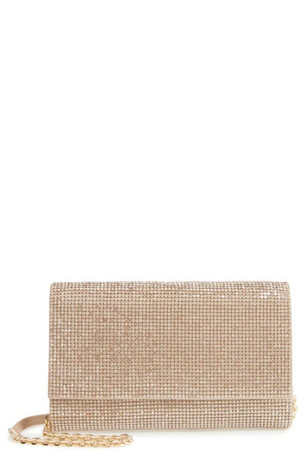 JUDITH LEIBER Fizzoni Full-beaded Clutch Bag In Champagne Prosecco Product Image