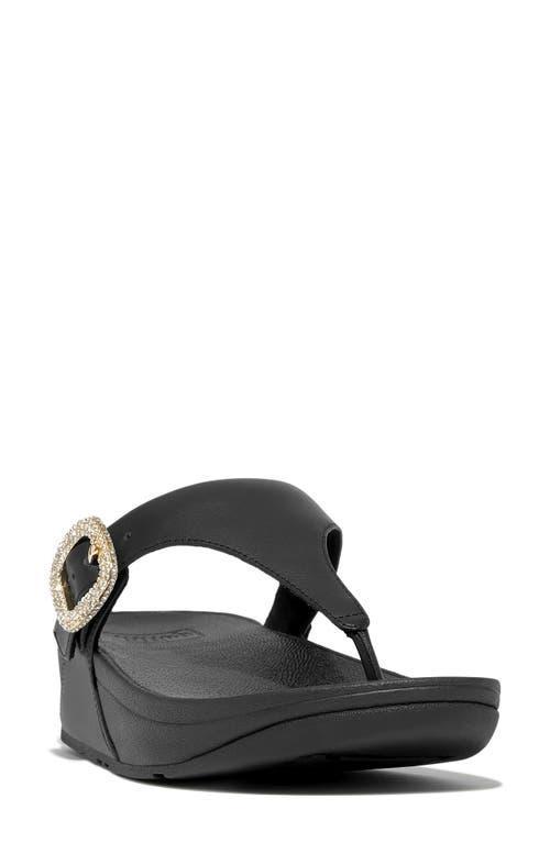 FitFlop Lulu Crystal Buckle Platform Flip Flop Product Image