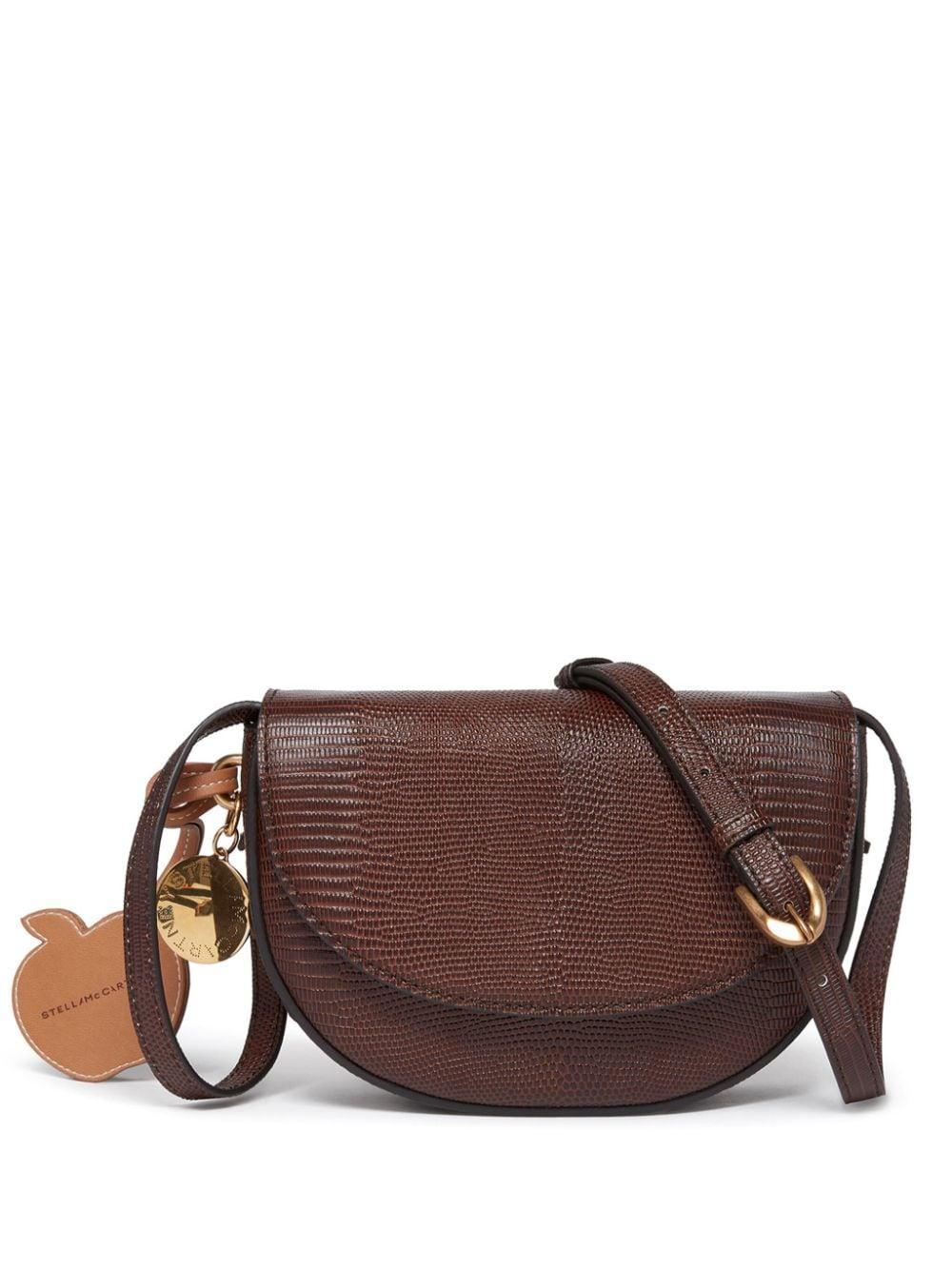 Frayme Scale-embossed Shoulder Bag In Brown Product Image