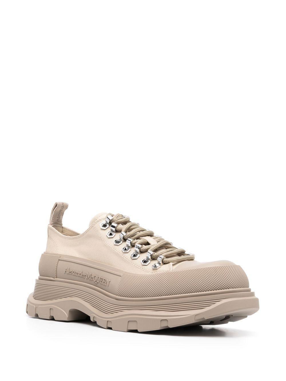 Tread Slick Lace-up Sneakers In Beige Product Image