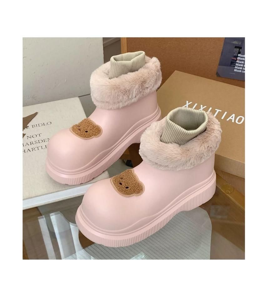 Bear Fluffy Short Snow Boots Product Image