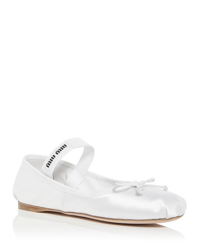 Miu Miu Logo Strap Ballet Flat Product Image