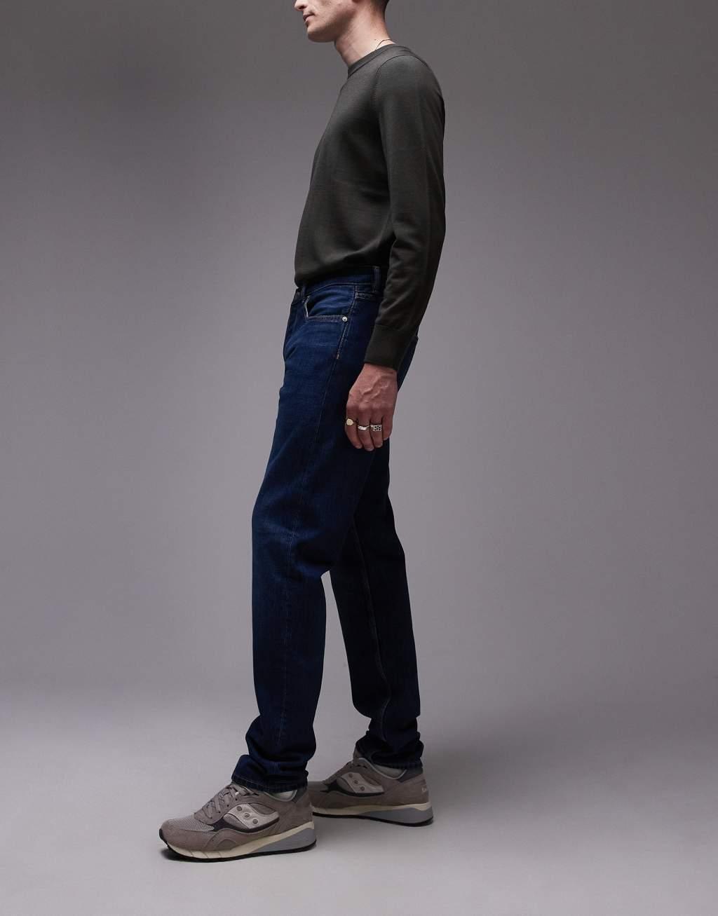 ARKET Park regular straight fit jeans in deep blue wash Product Image