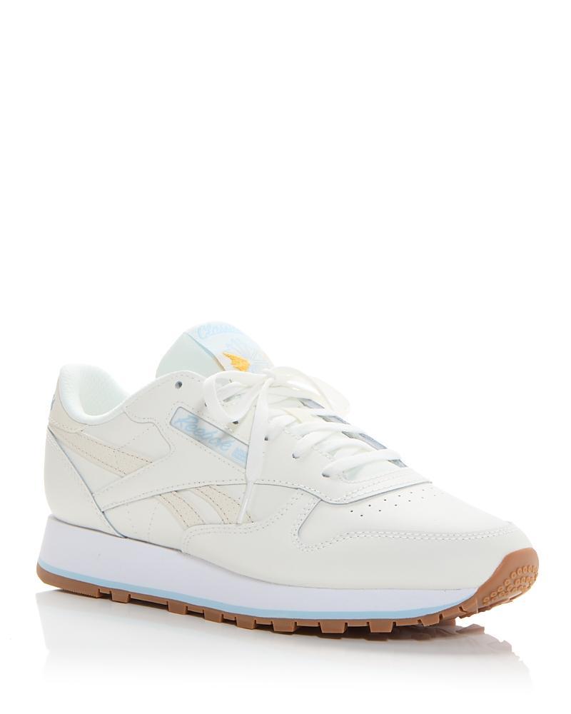 Womens Reebok Classic Leather Athletic Shoe - Chalk / Soft Blue Product Image