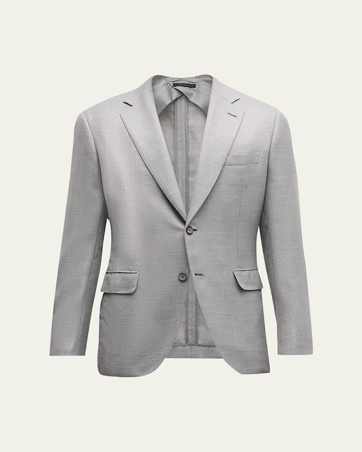 Mens Chevron Wool-Blend Sport Jacket Product Image