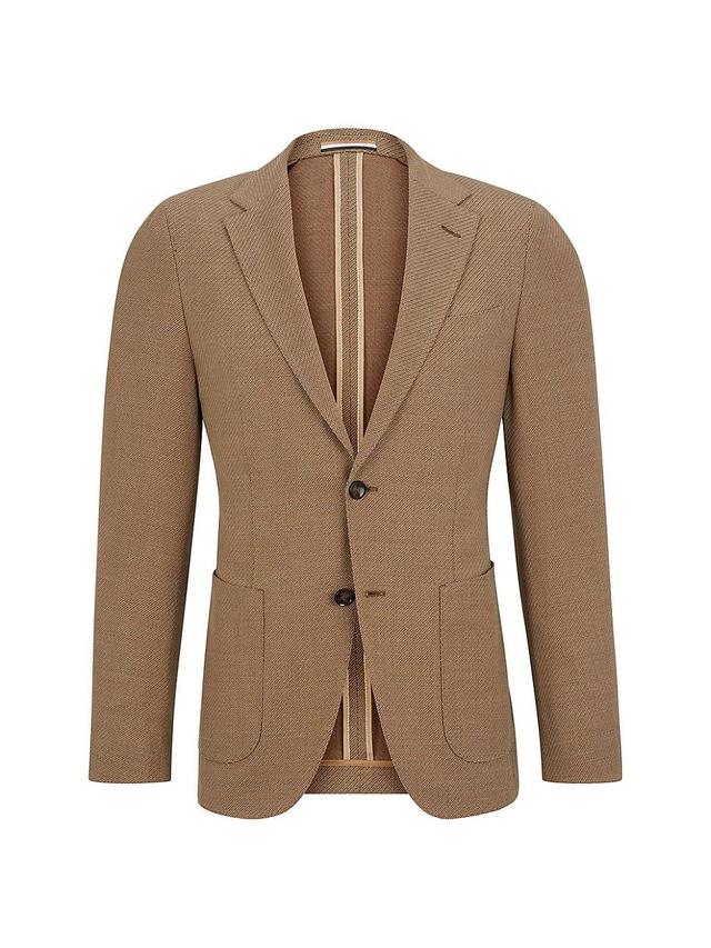 Mens Slim-fit jacket in stretch-wool twill Product Image