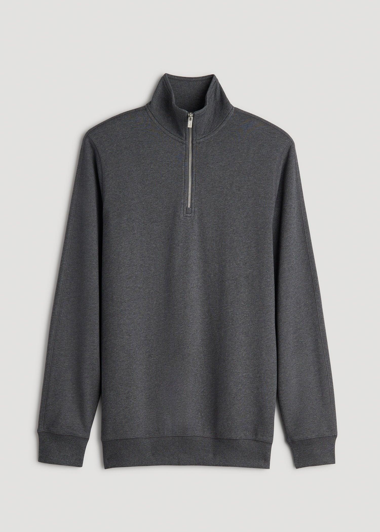 Wearever 2.0 French Terry Quarter-Zip Tall Men's Sweatshirt in Charcoal Mix Male Product Image