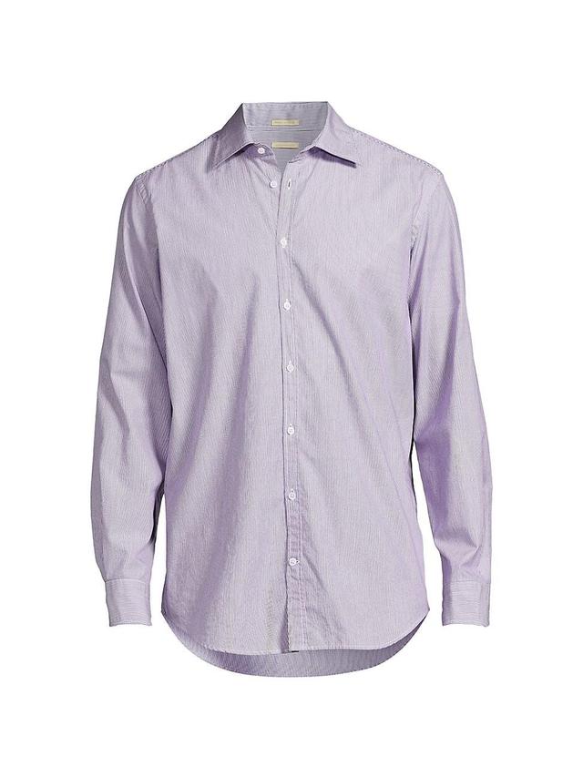 Mens Genova Grid Print Button-Up Shirt Product Image