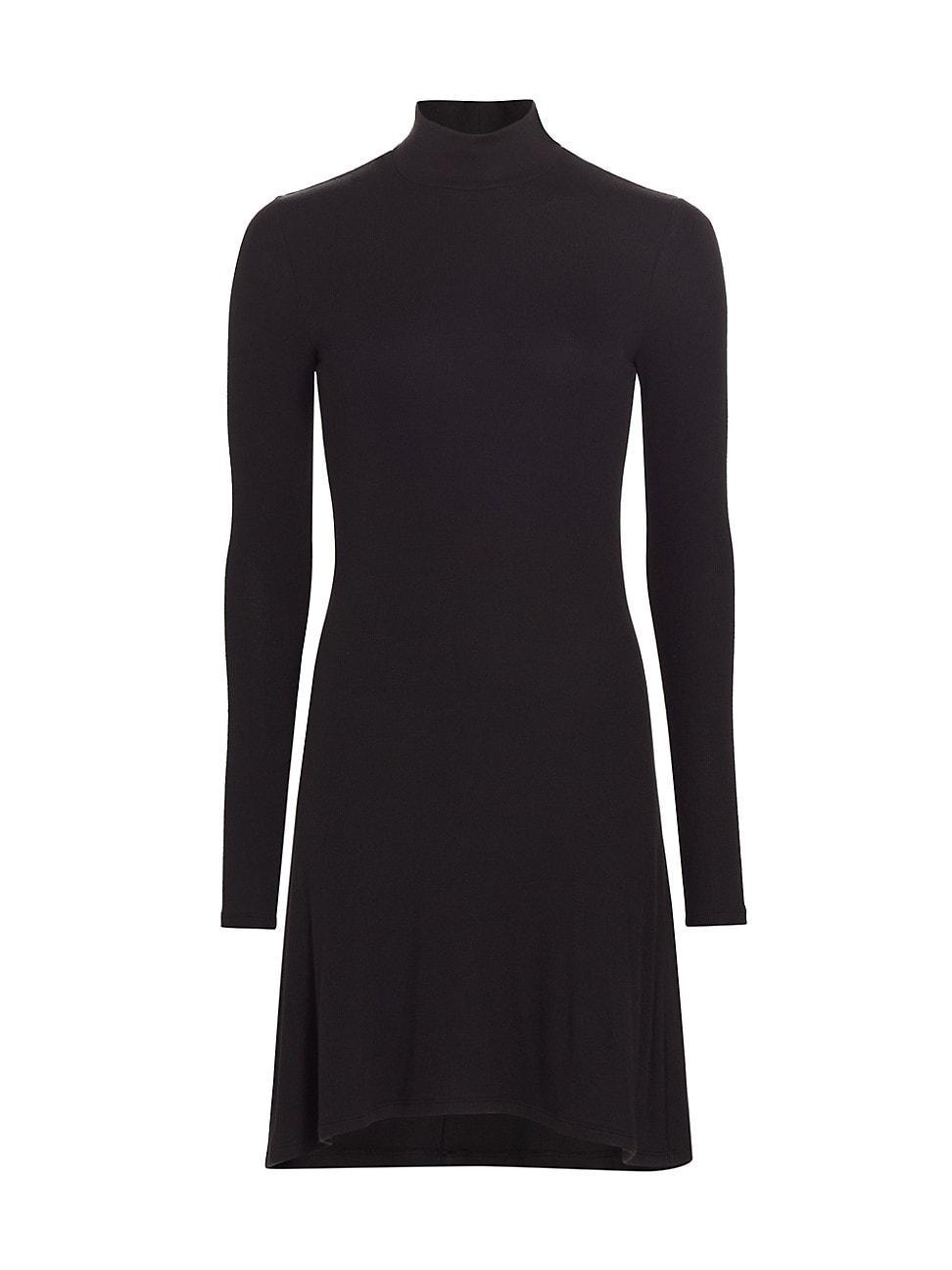 Womens Modal-Blend Mock Turtleneck Midi-Dress Product Image