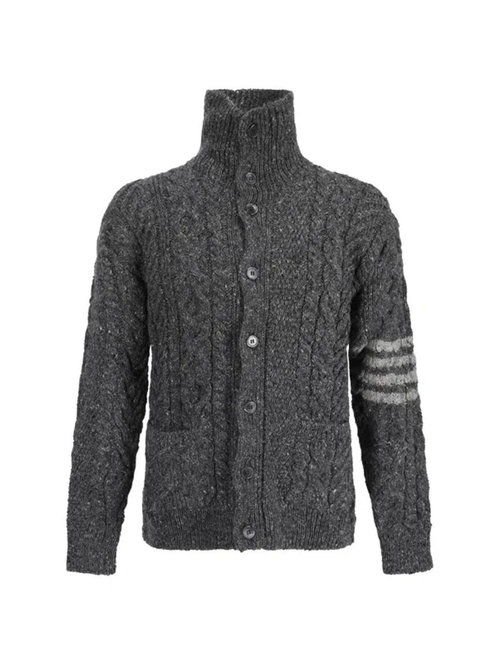 THOM BROWNE Cardigan In Grey Product Image