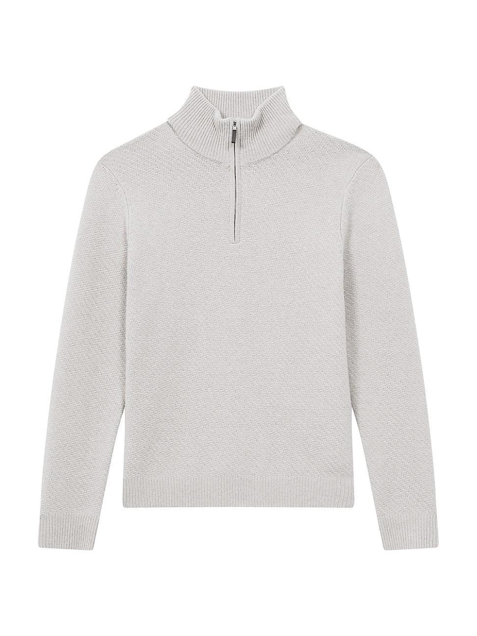 Reiss Tempo Quarter Zip Wool Blend Sweater Product Image