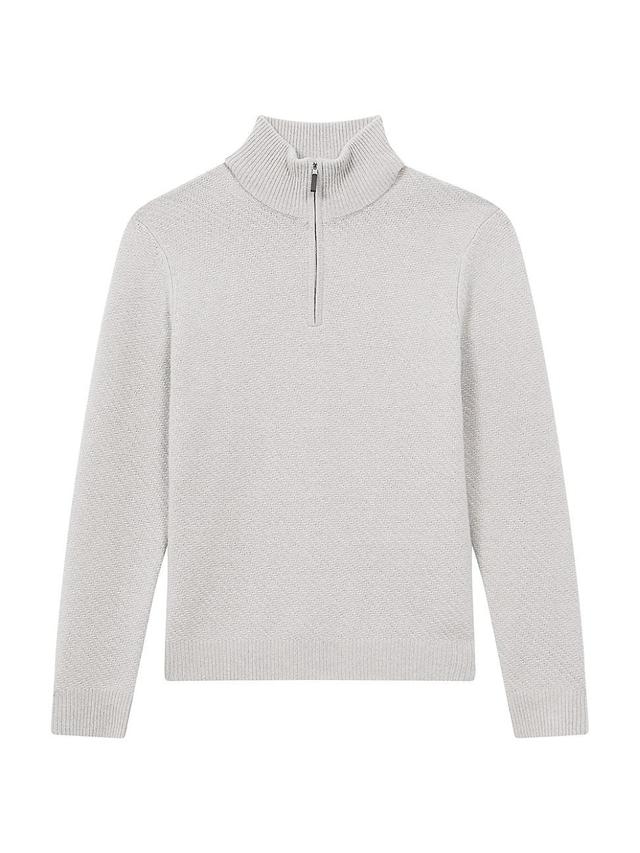 Reiss Tempo Quarter Zip Wool Blend Sweater Product Image