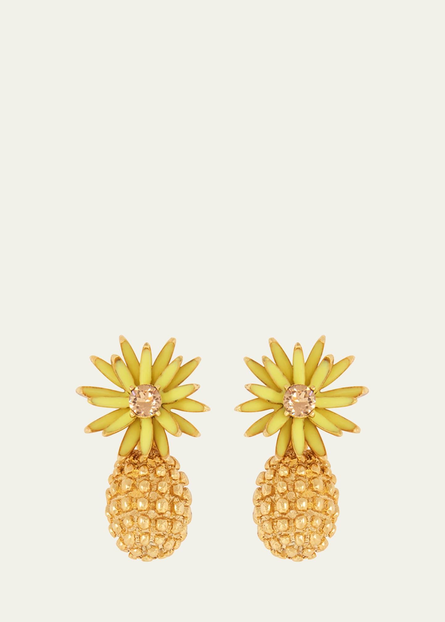 Oscar de la Renta Flower Cactus Drop Earrings Product Image